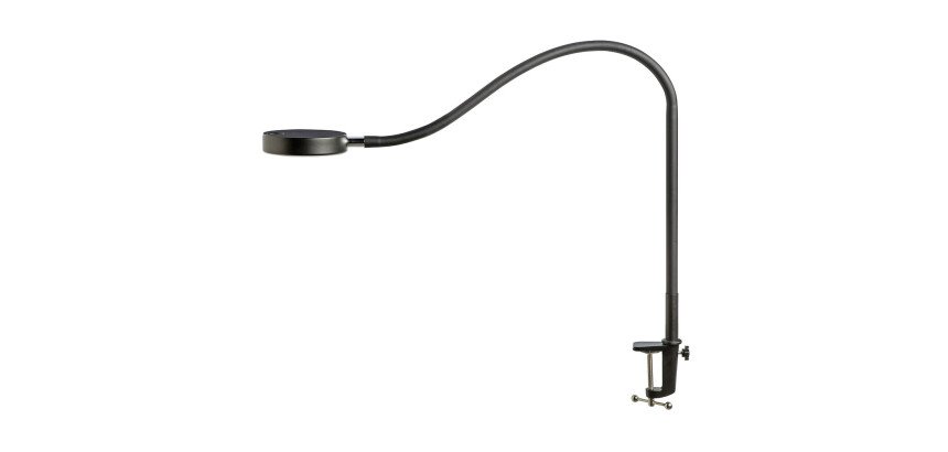 Lampe led flexiled pince prise unilux noir