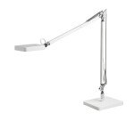 Lampe Tomio unilux 2,0 led double bras sur socle blanche