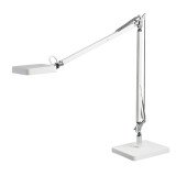 Lampe Tomio unilux 2,0 led double bras sur socle blanche