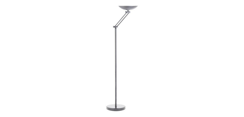 Lampadaire dely 2.0 articulee  unilux led prise europe gris métal