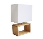 Lampe deko unilux led blanc/bois