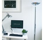 Lampadaire dely 2.0 led unilux prise europe chrome
