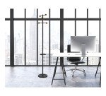 Porte manteau welcome unilux noir avec pateres en bois