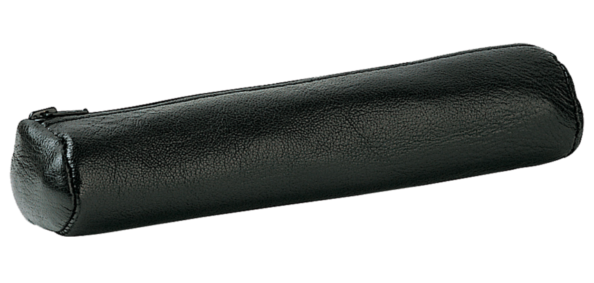 Fourre-Tout Petit Rond Oxford Cuir Ebene Noir