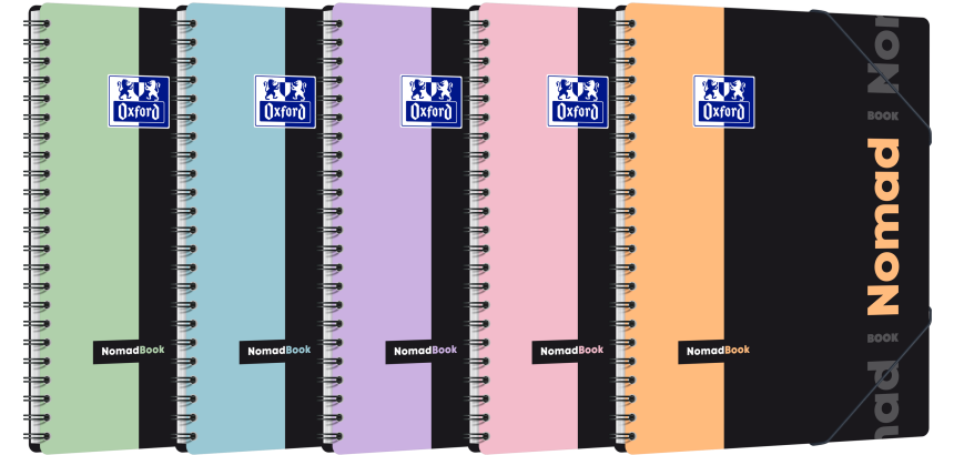 Nomadbook Oxford Pastel Etudiant Integrale 4 Trous 240X310 160P Optik P. Seyes+Tag Polypro Assorti