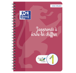 Cahier APPrentissage Chiffres Oxford Serpodile Integrale 148X210 44P + Stylo Effacable Jaune