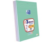 3 blocs oxford smart agrafes 4 trous 210x297 160p Q5 optik paper assortis