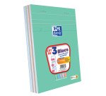3 blocs oxford smart agrafes 4 trous 148x210 160p Q5 optik paper assortis