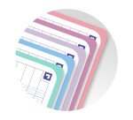 Cahier oxford smart integrale 222x298 endosse 180p 180pages assorti