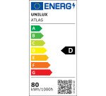 Lampadaire atlas unilux cellule socle led noir