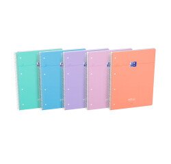 Cahier oxford smart integrale 222x298 endosse 180p 5pages assorti