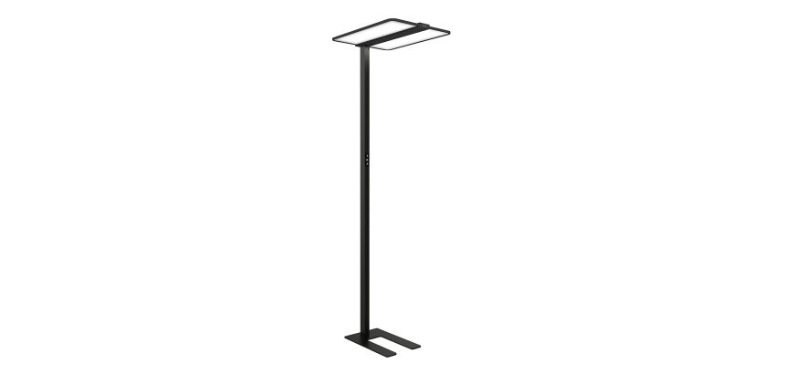 Lampadaire atlas unilux cellule socle led noir