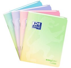 Cahier easybook fusion pastel agrafe 170x220 96p  endosse seyes 96pages assorti