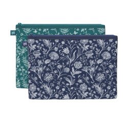 Pochette zip oxford romance A4 pages assorti