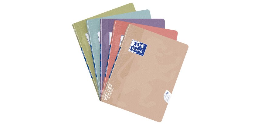 Cahier openflex elements agrafe 170x220 96p endosse seyes 96pages assorti