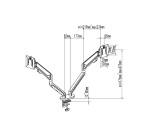 Bras support écran double mécanique axio unilux noir