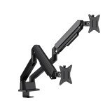 Bras support écran double mécanique axio unilux noir