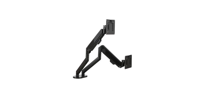 Bras support écran double mécanique axio unilux noir