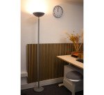 Lampadaire led first unilux prise europe gris métal