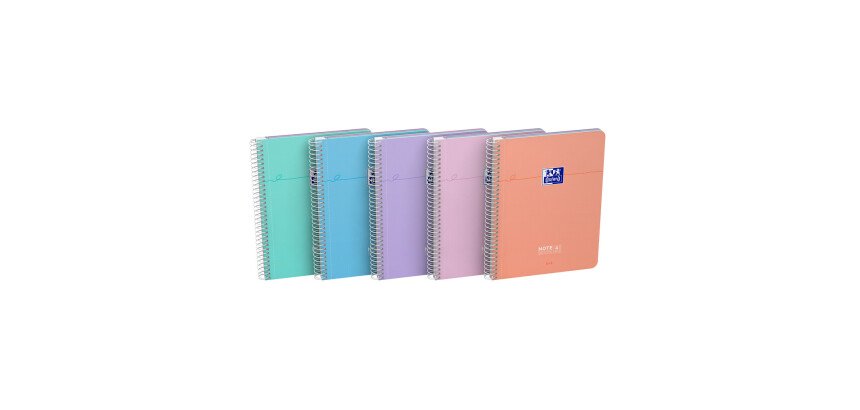 Cahier oxford smart integrale 170x210 endosse 180p 5pages assorti