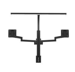 Lampe de bureau luminothérapie STRATA LUMINO avec bras support écran intégré - Unilux