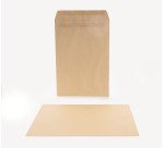 Pochette Sans Marque 229X324 90G Kraft Blond Autocollante