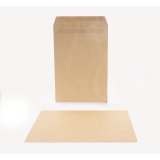 Pochette Sans Marque 229X324 90G Kraft Blond Autocollante