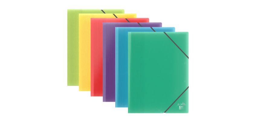 Protege-Docs Oxford School Lif A4 40 Poch PP Translucide Elastique Assorti Pav