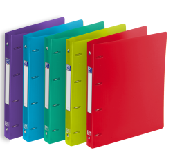Classeur Oxford School Life A4+ D30 4An Rond PP Transl Assorti Pav