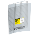 Cahier Deficients Visuels Conquerant Agrafe 170X220 96P 90G Seyes 2,5Mm Polypro Incolore