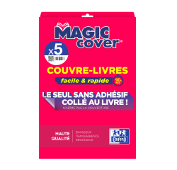 5 Feuilles C-Livres Oxford Magic Cover Pour A4 PP75 Lisse Incolore