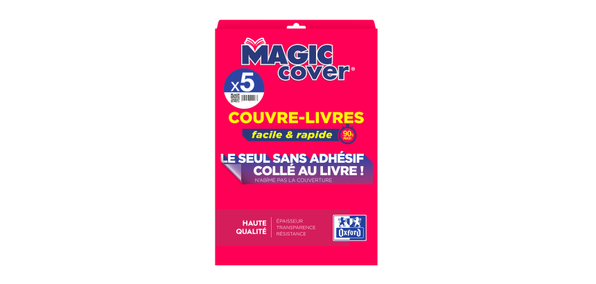 5 Feuilles C-Livres Oxford Magic Cover Pour A4 PP75 Lisse Incolore