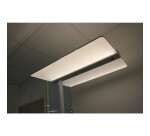 Lampadaire glasslight orius unilux led gradable sur socle blanc