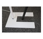 Lampadaire glasslight orius unilux led gradable sur socle blanc