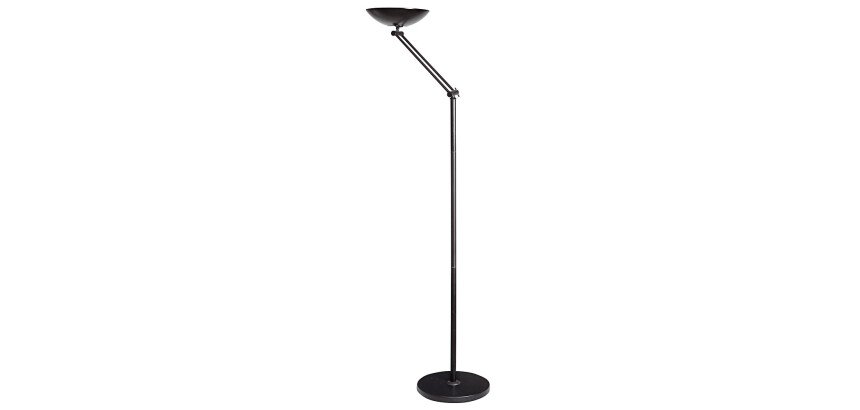 Lampadaire led first unilux articule prise europe noir