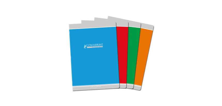 Cahier Conquerant Classique Agrafe 210X297 48P 90G Seyes Assorti
