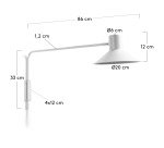 Aplique Aria de acero con acabado blanco