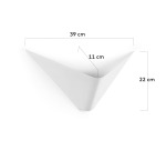 Aplique Ginebra de acero con acabado blanco