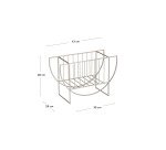 Aubrey silver magazine rack