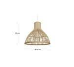 Pantalla para lámpara de techo Nathaya de bambú con acabado natural Ø 46 cm