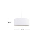 Pantalla para lámpara de techo Santana blanco con difusor blanco Ø 50 cm