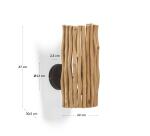 Aplique Crescencia de madera con acabado envejecido
