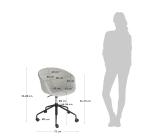 Chaise de bureau Yvette gris clair