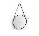 Espejo Raintree de madera negro Ø 50 cm