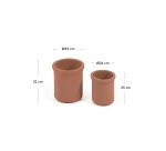 Tarcila set of 2 terracotta plantpots Ø 26 cm / Ø 33 cm