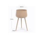 Macetero Apia de metal beige Ø 18 cm