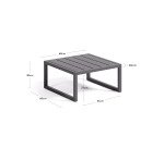 Table d'appoint Comova 100 % pour extérieur aluminium 60 x 60 cm