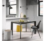 Filip solid teak with white finish side table, Ø 35 cm