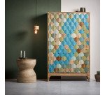 Armario Kyle de madera maciza de mango 85 x 140 cm