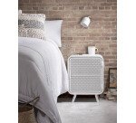 Aplique Lucilla de acero con acabado blanco